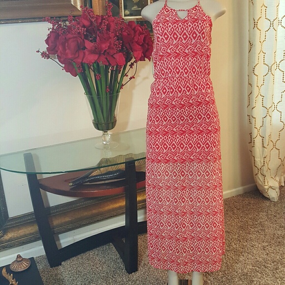 Gianni Bini (GB) Coral Maxi Dress size XS - Picture 2 of 6